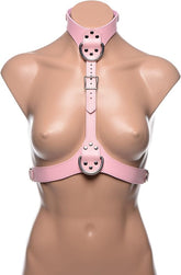 Frisky Miss Behaved Pink Chest Harness Cuffs And Restraints